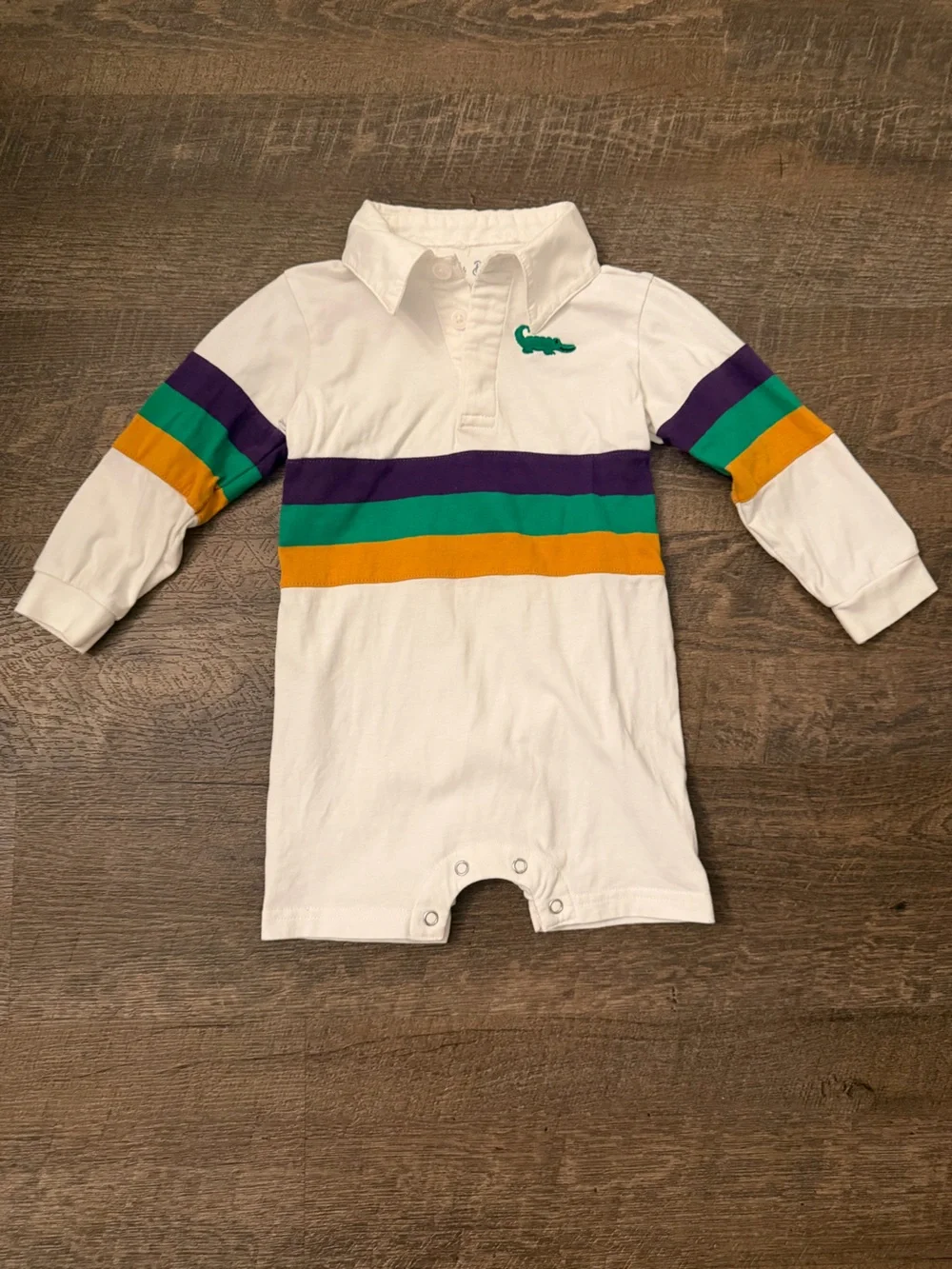 Lulu Bebe Mardi Gras romper